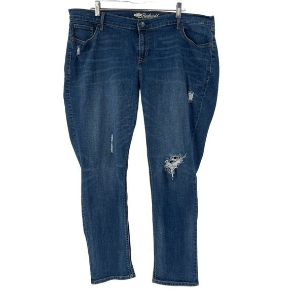Old Navy Boyfriend Distressed Denim Jeans size 16R 16 regular - Picture 1 of 7